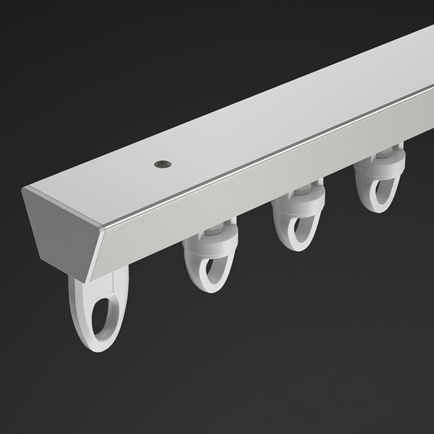 Sturdy White Ceiling Mount Curtain Track - 2.1m