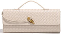 Trendy Woven Evening Clutch Purse for Women - Slim Woven Design