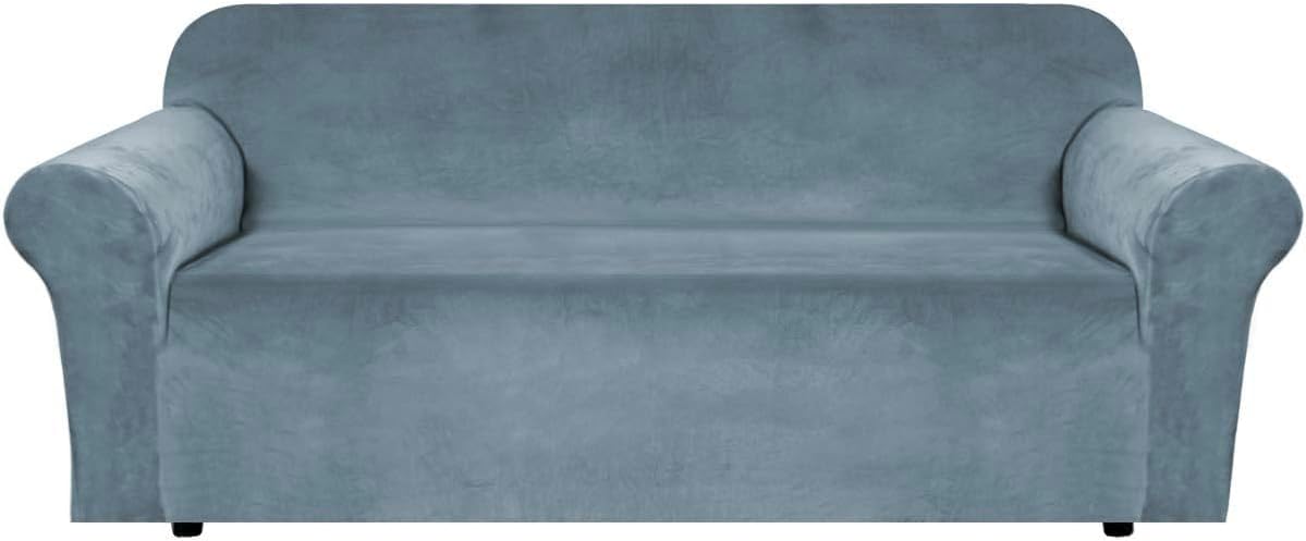 H.VERSAILTEX Stretch Velvet Sofa Covers for Large Couch Protection
