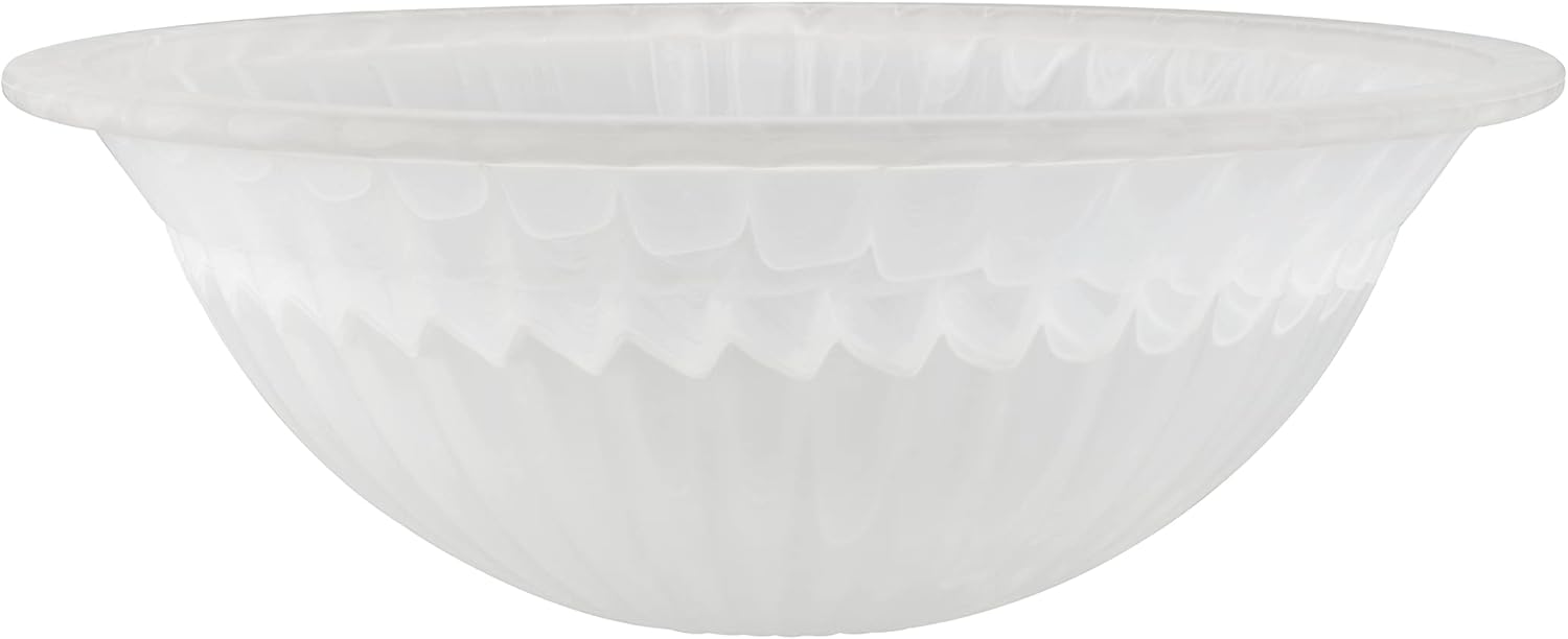 Alabaster/Amber 2-Tone Replacement Glass Shade for Lamps