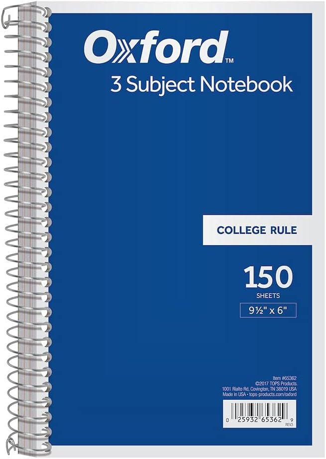 Oxford 3-Subject Notebook: Organize. Streamline. Succeed!