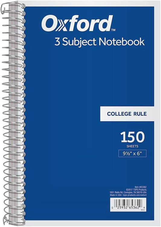 Oxford 3-Subject Notebook: Organize. Streamline. Succeed!