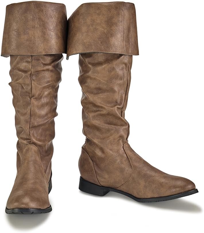 Medieval Renaissance Pull On Mid Calf Gothic Boots for All