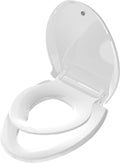 Family Toilet Seat Elongated with Built-in Toddler Potty Training