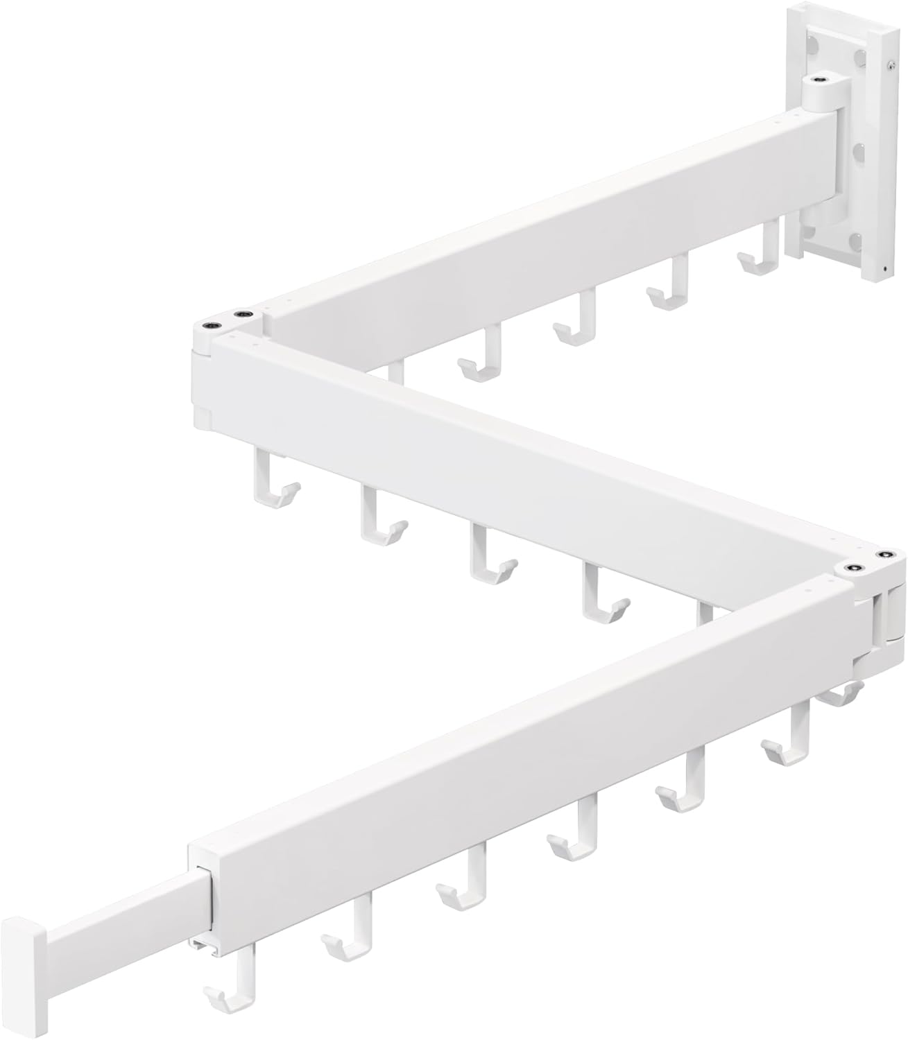 Space-Saving Wall-Mounted Drying Rack - White