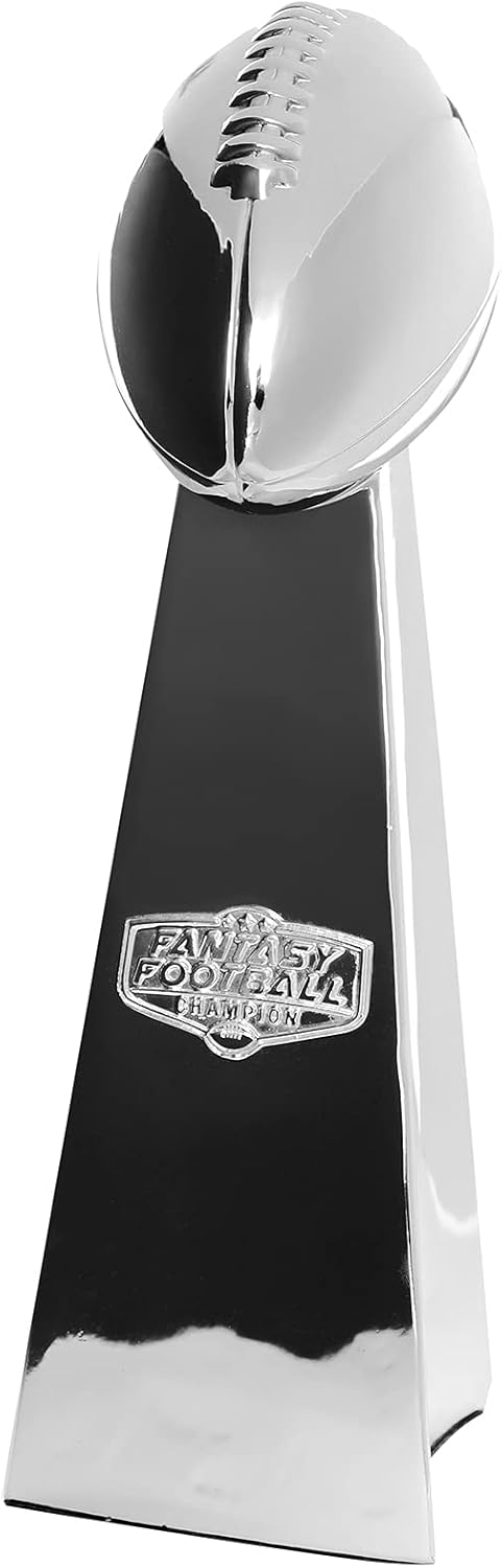 Fantasy Football Trophy - 14 Inch Chrome Replica for Champions