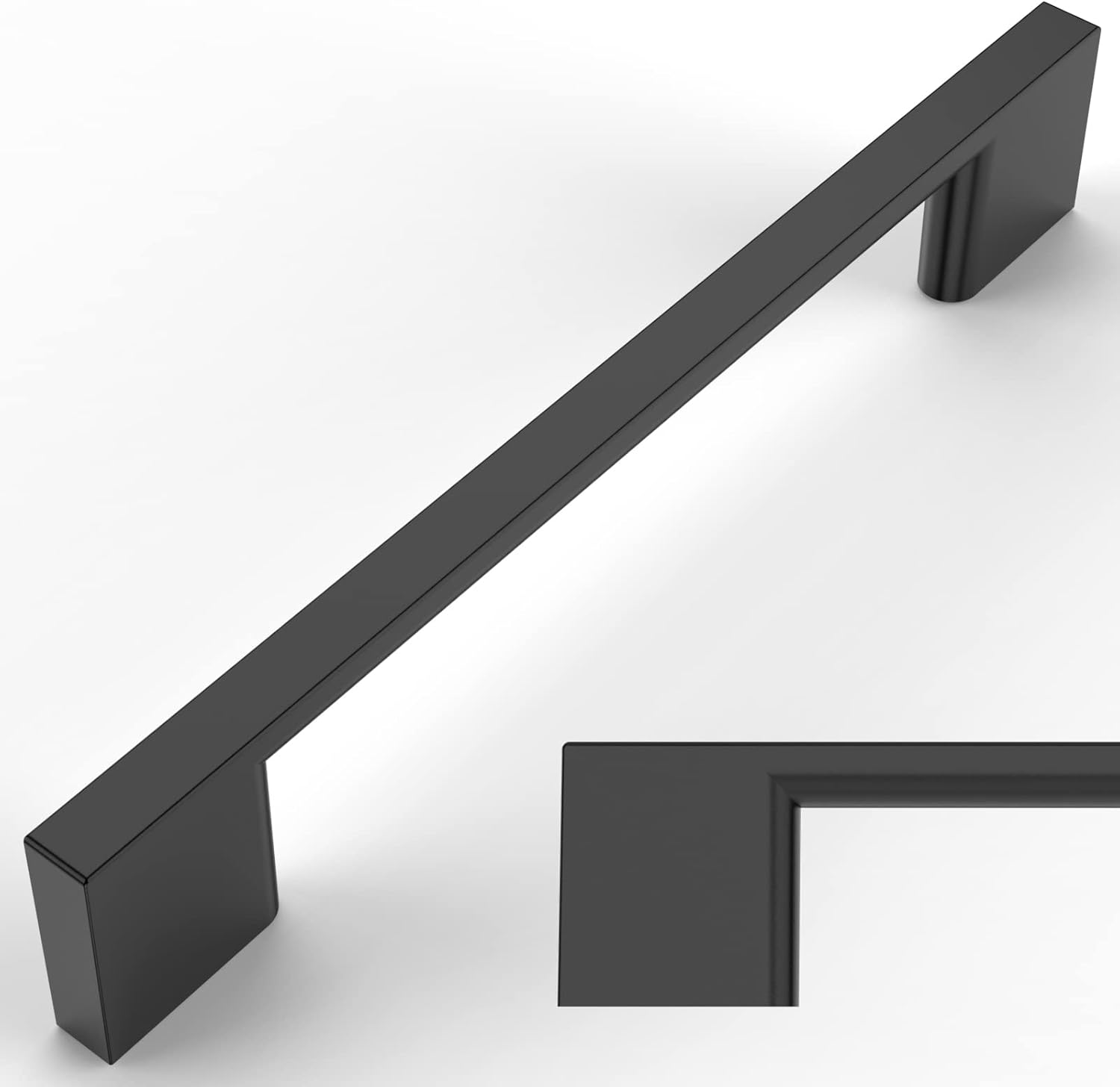 Amerdeco 10 Pack Matte Black Cabinet Pulls for Kitchen Use