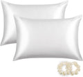 ALASKA BEAR Silk Pillowcases 2 Pack 22 Momme Mulberry Silk - Smooth
