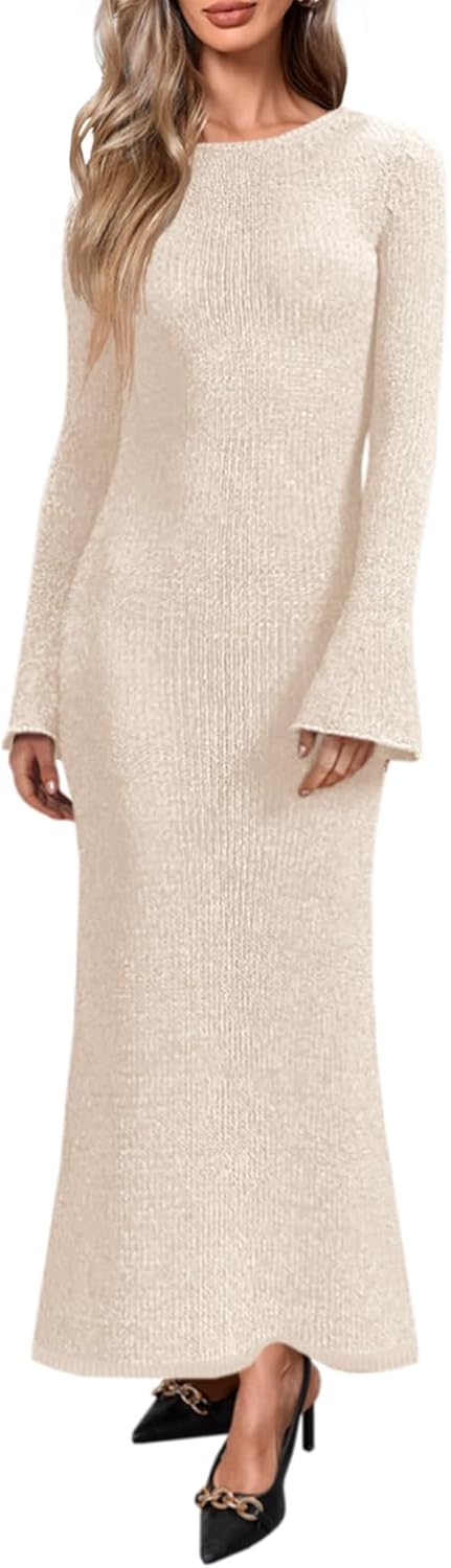 Yousify Womens Bell Long Sleeve Maxi Dress for Every Occasion