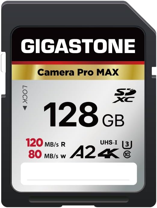 GIGASTONE 128GB SD Card for 4K UHD Video and Data Recovery