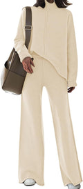 AOHITE Womens 2 Piece Knit Sweater Set - Comfortable All-Day