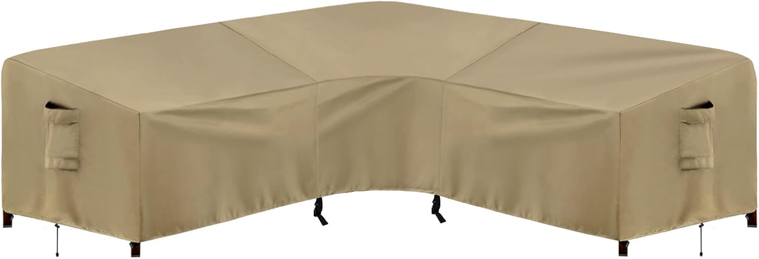 PureFit Outdoor Sectional Sofa Cover Waterproof V Shaped Design