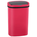 13 Gallon Motion Sensor Trash Can - Red Touch-Free Kitchen Bin