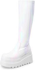 DREAM PAIRS Knee High Platform Boots - Comfortable Tall Sock Style