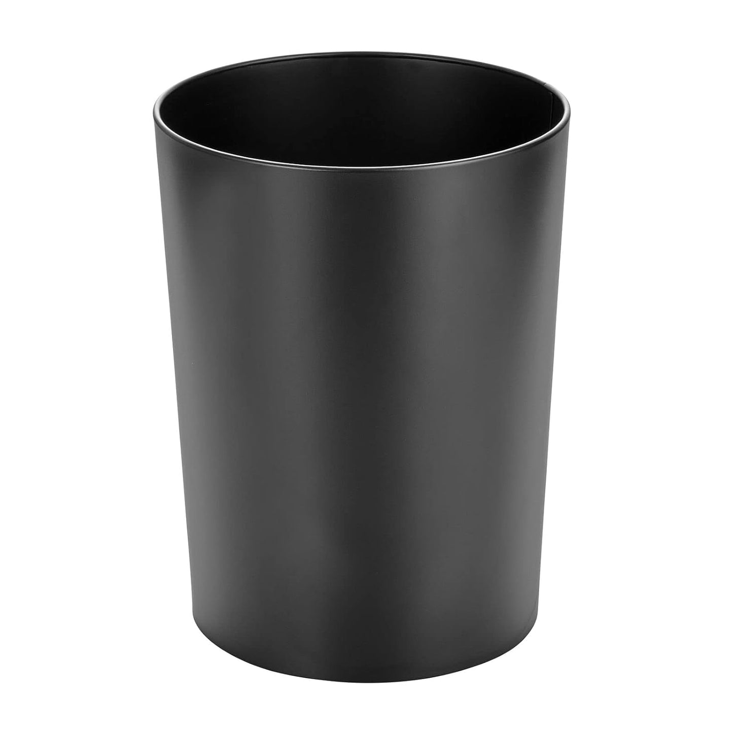 mDesign Stainless Steel Round Metal Trash Can for Home Use