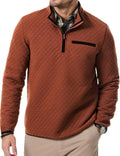 Dokotoo Men's Quilted Mock Neck Sweater