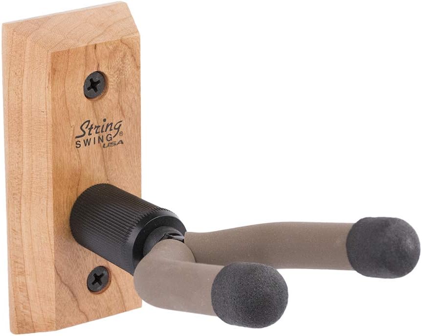 Cherry Hardwood Banjo Wall Holder - Secure & Stylish