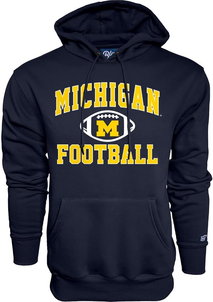 Blue 84 Men's Hoodie Team Color Football for Wolverines Fans