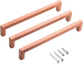 8 in Cabinet Handles 10 Pack Brushed Copper Square Pulls - Modern Look