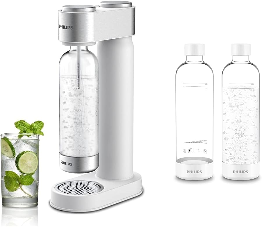 Philips Stainless Water Maker + Carbonating Bottles Set