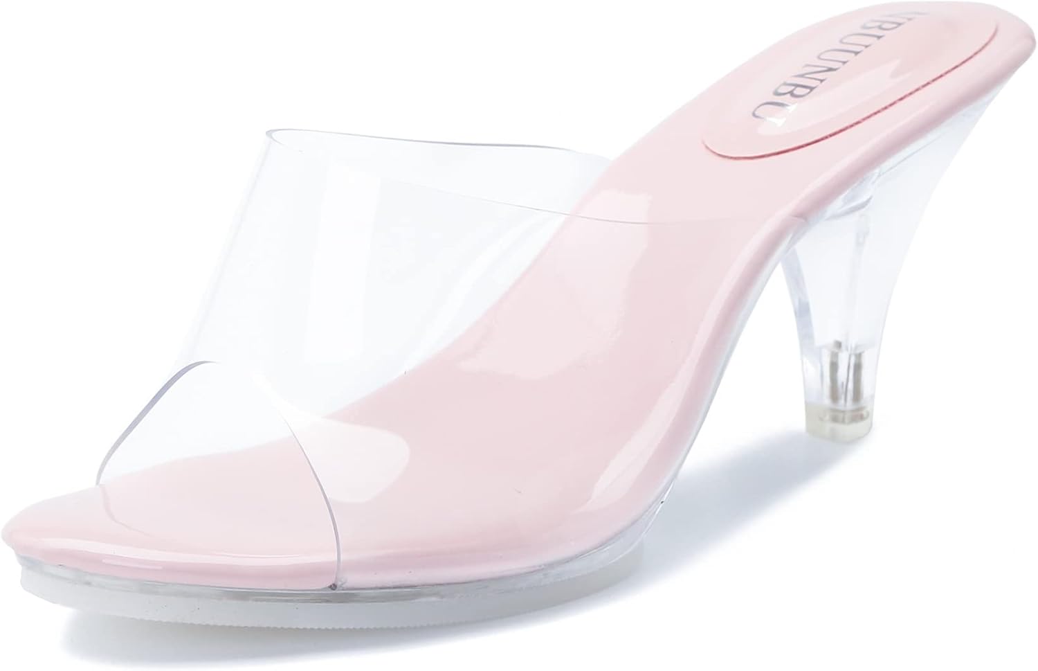 NBUUNBU Silver Clear Heels for Women Dress Shoes with Style