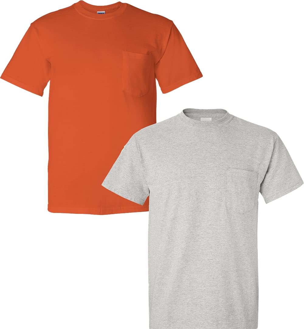 Gildan Mens DryBlend Workwear T-Shirts with Pocket, 2-Pack Review