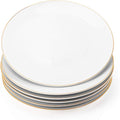 Gsain 10.5 Porcelain Dinner Plates with Golden Rim - Elegant Everyday