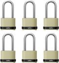 Heavy Duty Combination Padlock Outdoor Combo Lock - 6 Pack