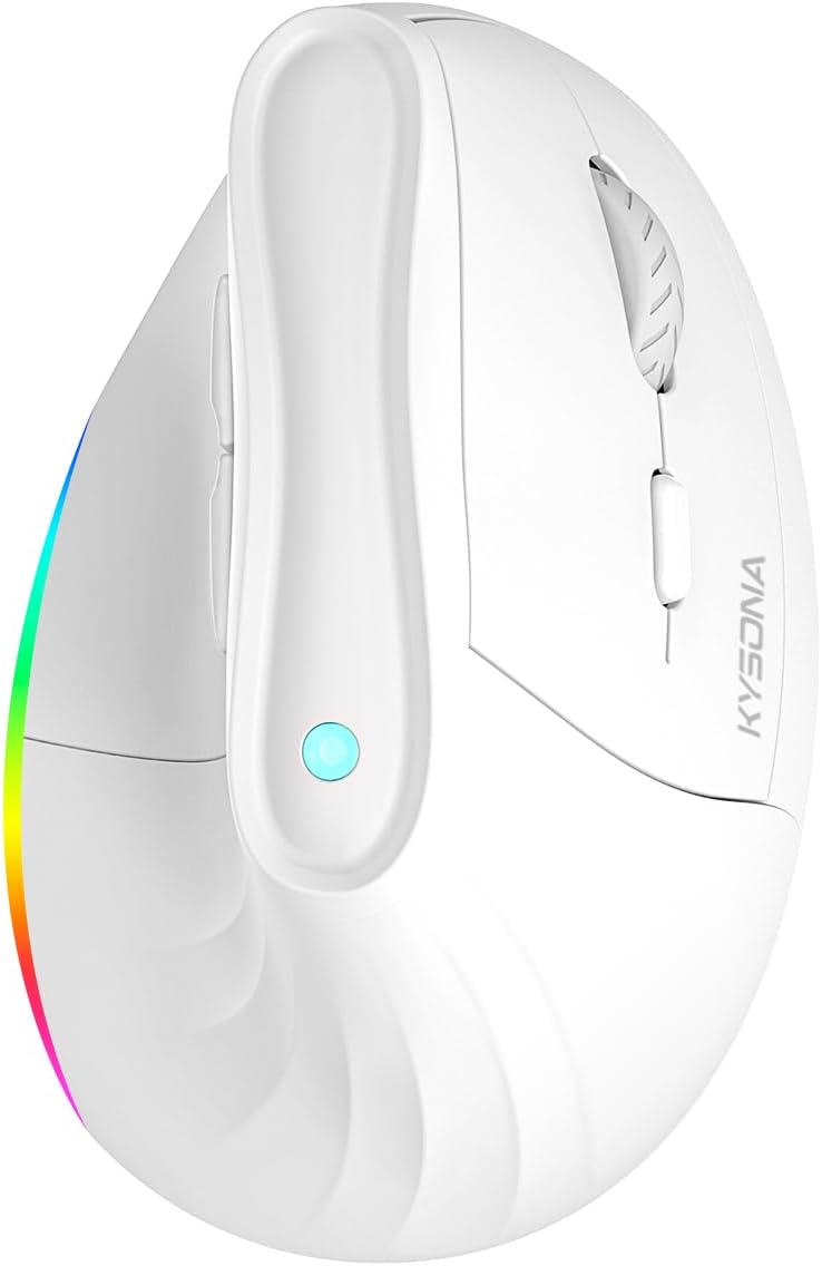 KYSONA Ergo Wireless Mouse: Ergonomic & RGB Light