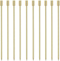 Golden Stainless Steel Cocktail Picks - Set of 10