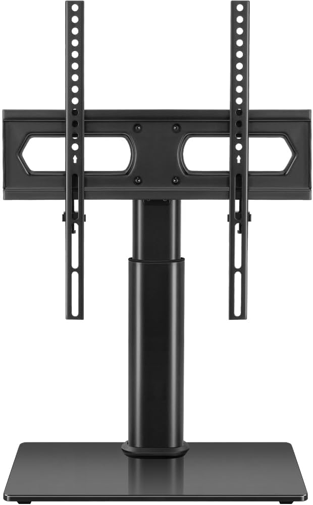FURWOO Adjustable TV Stand: Sleek Glass Base, Perfect for 27-65 Screens!