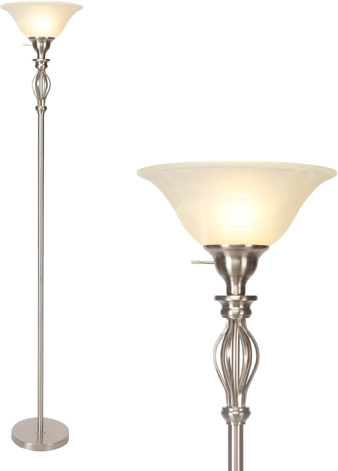 Torchiere Floor Lamps for Living Room & Bedroom - 70in Tall Design