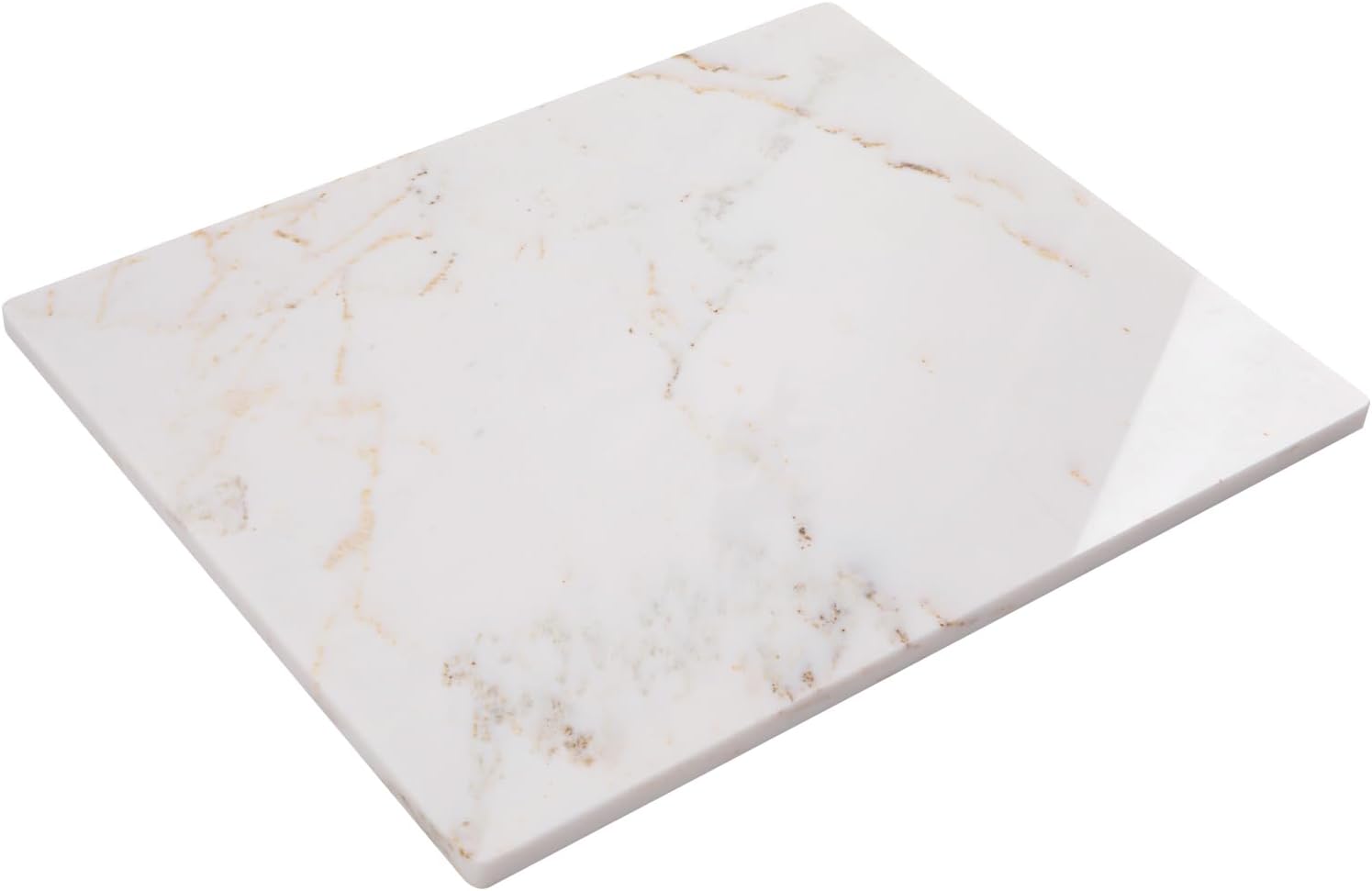 Lovdeco Luxury White Marble Pastry Board for Kitchen Use