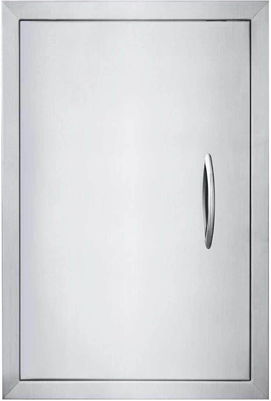 Outdoor Kitchen BBQ Access Door - 17in W X 24in H Stainless Steel