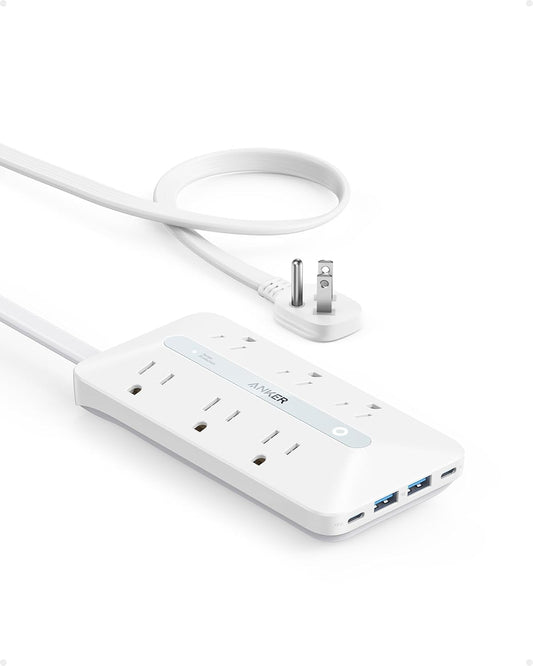 Anker 10-in-1 Flat Plug Power Strip: Ultimate Charging Hub!
