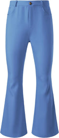 JOGAL Mens Bell Bottom Pants for Retro 70s Disco Style