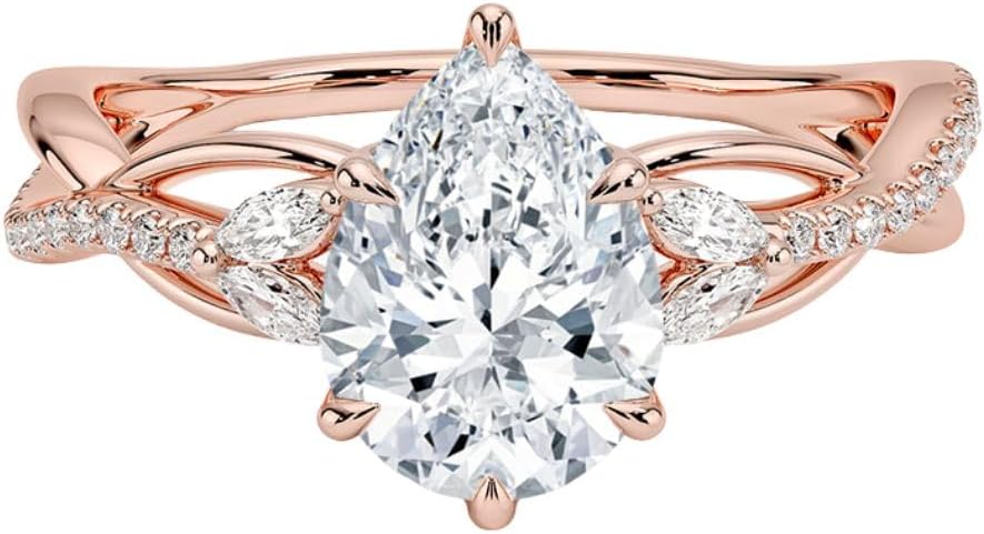 1-3 CT Moissanite Engagement Ring - Handcrafted Elegance