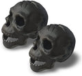 Refractory Metal Human Skull Gas Logs for Fire Pits - Eerie Effect