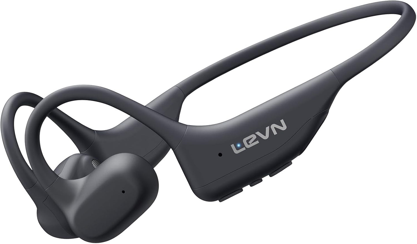 LEVN Open Ear Headphones for Running and Cycling with Bluetooth