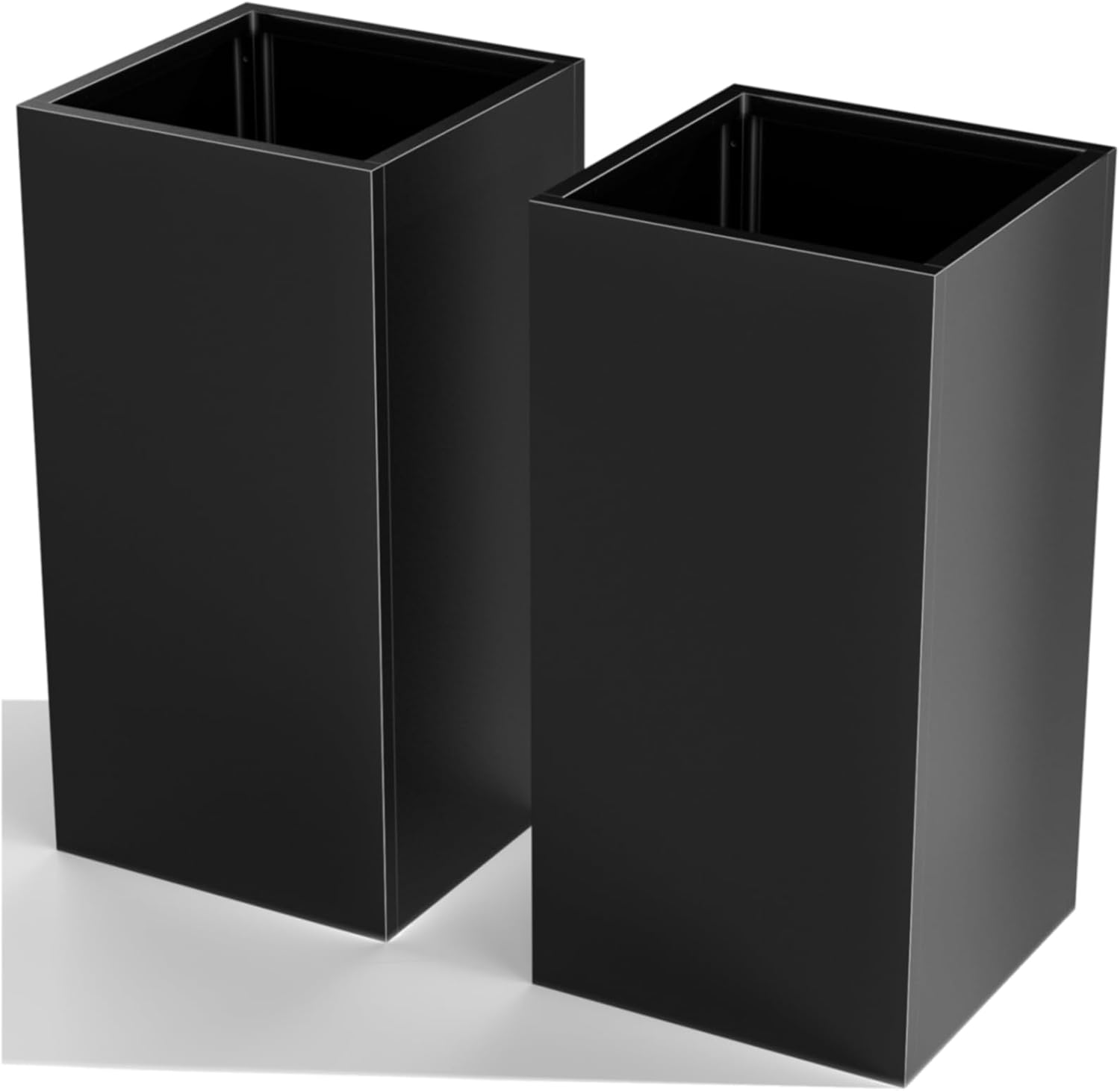 Tall Metal Cube Planter for Outdoor Plants - Heavy Duty Steel