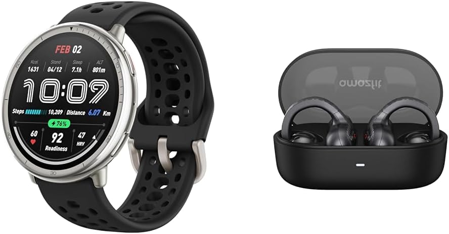Amazfit Active 2 Bundle: GPS Smartwatch + Bluetooth Earbuds