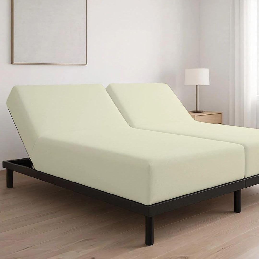 Luxurious 5 Pcs Split King Sheets Set for Adjustable Beds