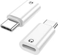 USB C to Lightning Earphone Adapter 2 Pack - Compact Audio Converter