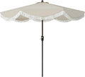 Tempera 9ft Scalloped Patio Umbrella with Fringe - Tilt Crank Shade