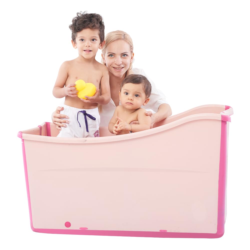 Large Foldable Bathtub for Toddler - Portable & Lightweight