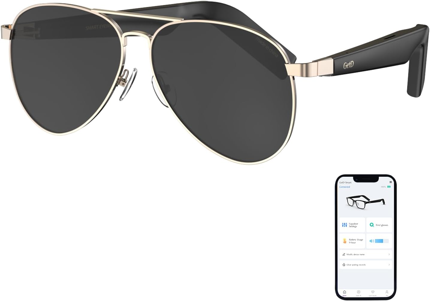 AI Glasses with Real-time Translation and Bluetooth Audio Features