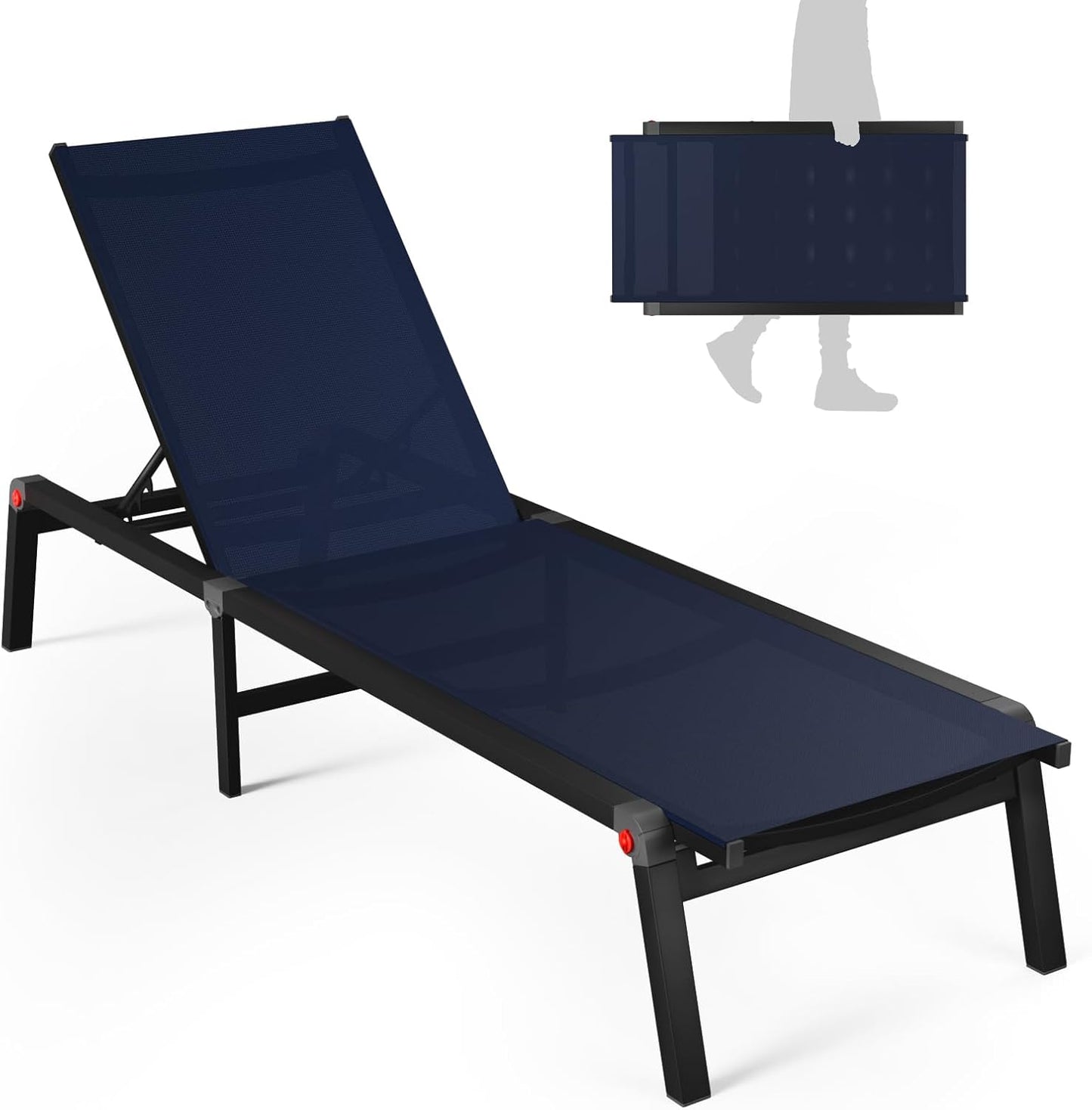 Aluminum Chaise Lounge Chair for Outdoor Relaxation and Comfort