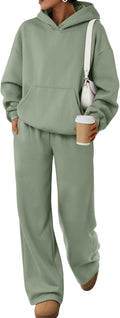 Women Plus Size 2 Piece Lounge Sweat Set - Oversized Wide Leg Fit