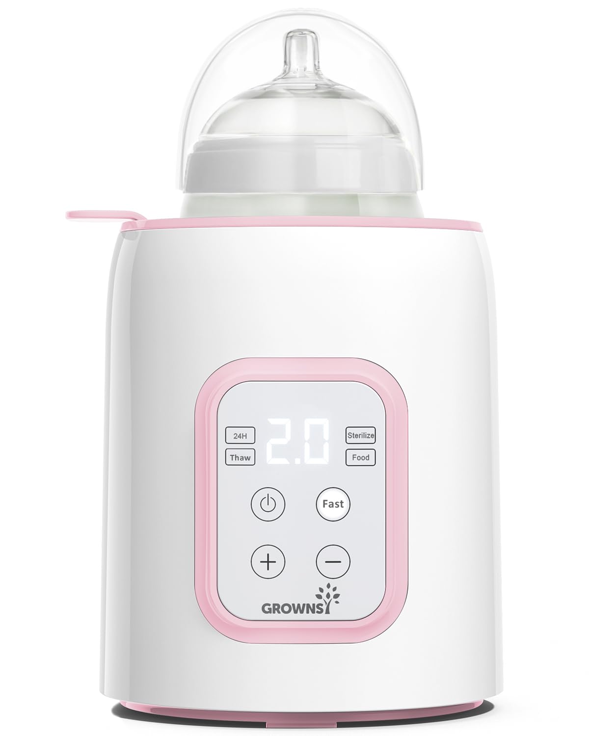 GROWNSY Fast Baby Bottle Warmer for All Bottles in Pink