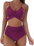 Wrap Bikini Set Push Up High Waisted 2 Piece Swimsuits - Flattering